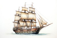 Ship sailboat vehicle drawing. AI generated Image by rawpixel.