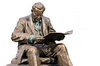 Statue bronze sculpture reading. AI generated Image by rawpixel.