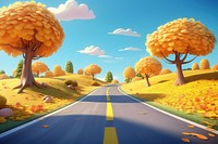 Road landscape outdoors highway. AI generated Image by rawpixel.