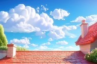 House roof sky architecture. AI generated Image by rawpixel.