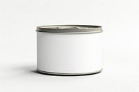 Container white background cylinder aluminum. 