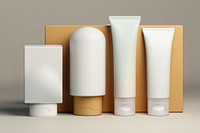 Cosmetics bottle container cylinder. AI generated Image by rawpixel.
