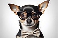 Chihuahua dog glasses mammal. AI generated Image by rawpixel.