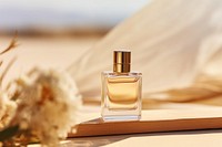 Perfume cosmetics bottle gold. 