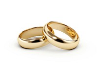 Wedding rings gold jewelry white background. AI generated Image by rawpixel.