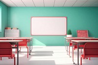 Classroom architecture furniture school. AI generated Image by rawpixel.