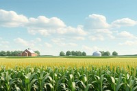 Farm agriculture landscape outdoors. 