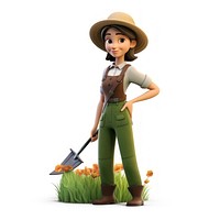 Smiling cartoon grass toy. AI generated Image by rawpixel.