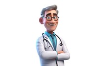 Glasses smiling cartoon adult. 