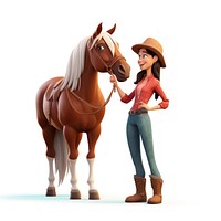 Horse cartoon mammal animal. AI generated Image by rawpixel.