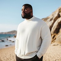 Sweater outdoors white sweatshirt. 