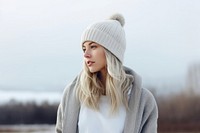 Beanie outdoors sweater winter. 