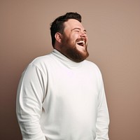 Laughing adult man studio shot. AI generated Image by rawpixel.