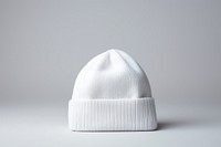 Beanie white studio shot headwear. 