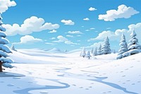 Snow sky landscape outdoors. 