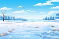 Snow sky landscape. 