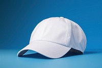 White cap headgear headwear. 