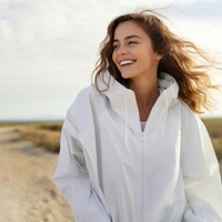 Portrait outdoors jacket adult. 