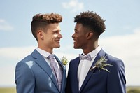 Newlywed outdoors wedding adult. AI generated Image by rawpixel.