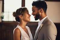 Newlywed wedding looking adult. AI generated Image by rawpixel.