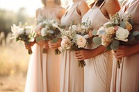 Bridesmaid dress outdoors fashion. AI generated Image by rawpixel.