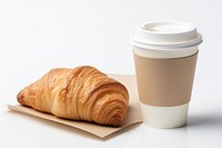 Croissant cup coffee bread. 