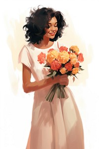 Cheerful portrait holding wedding. AI generated Image by rawpixel.