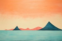 Mountain outdoors painting nature. AI generated Image by rawpixel.