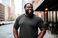 Black plus-size shirt, design resource