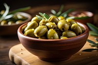 Bowl olive table plant. AI generated Image by rawpixel.