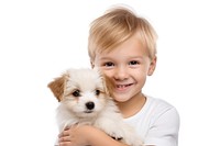 Puppy portrait holding mammal. AI generated Image by rawpixel.