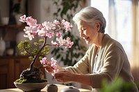 Retirement blossom ikebana flower. 