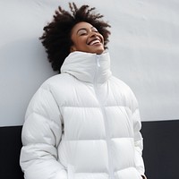Jacket outdoors adult white. AI generated Image by rawpixel.