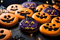 Halloween icing dessert cookie. AI generated Image by rawpixel.