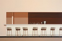 Furniture table bar architecture. 