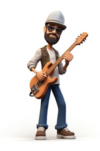 Musician cartoon guitar adult. AI generated Image by rawpixel.
