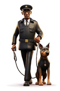 Dog cartoon officer mammal. AI generated Image by rawpixel.