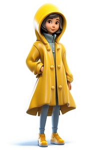 Raincoat cartoon white background outerwear. 