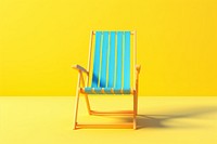 Yellow chair furniture yellow background. AI generated Image by rawpixel.