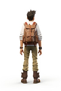 Backpack white background footwear standing. AI generated Image by rawpixel.