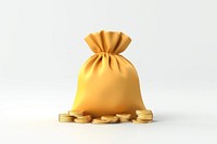 Money bag gold white background. AI generated Image by rawpixel.