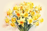 Daffodil flower plant inflorescence. AI generated Image by rawpixel.