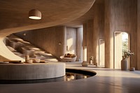 Architecture staircase building lobby. AI generated Image by rawpixel.