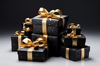 Present ribbon black gift. 