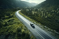 Road car mountain vehicle. AI generated Image by rawpixel.