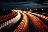 Highway motion night road. AI generated Image by rawpixel.
