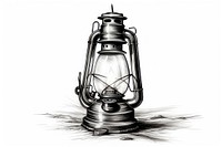 Drawing lantern lamp illuminated. AI generated Image by rawpixel.