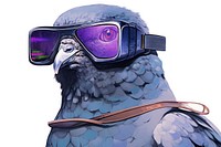 Glasses animal purple bird. AI generated Image by rawpixel.
