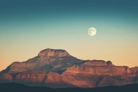 Mountain moon sky landscape. AI generated Image by rawpixel.