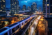 Train city architecture metropolis. AI generated Image by rawpixel.